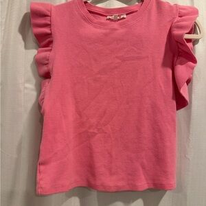 Free the Roses Pink Ruffle Sleeve Top